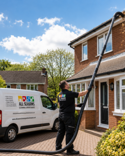 Removes leaves and debris Helps prevent blockages Keeps gutters flowing properly.